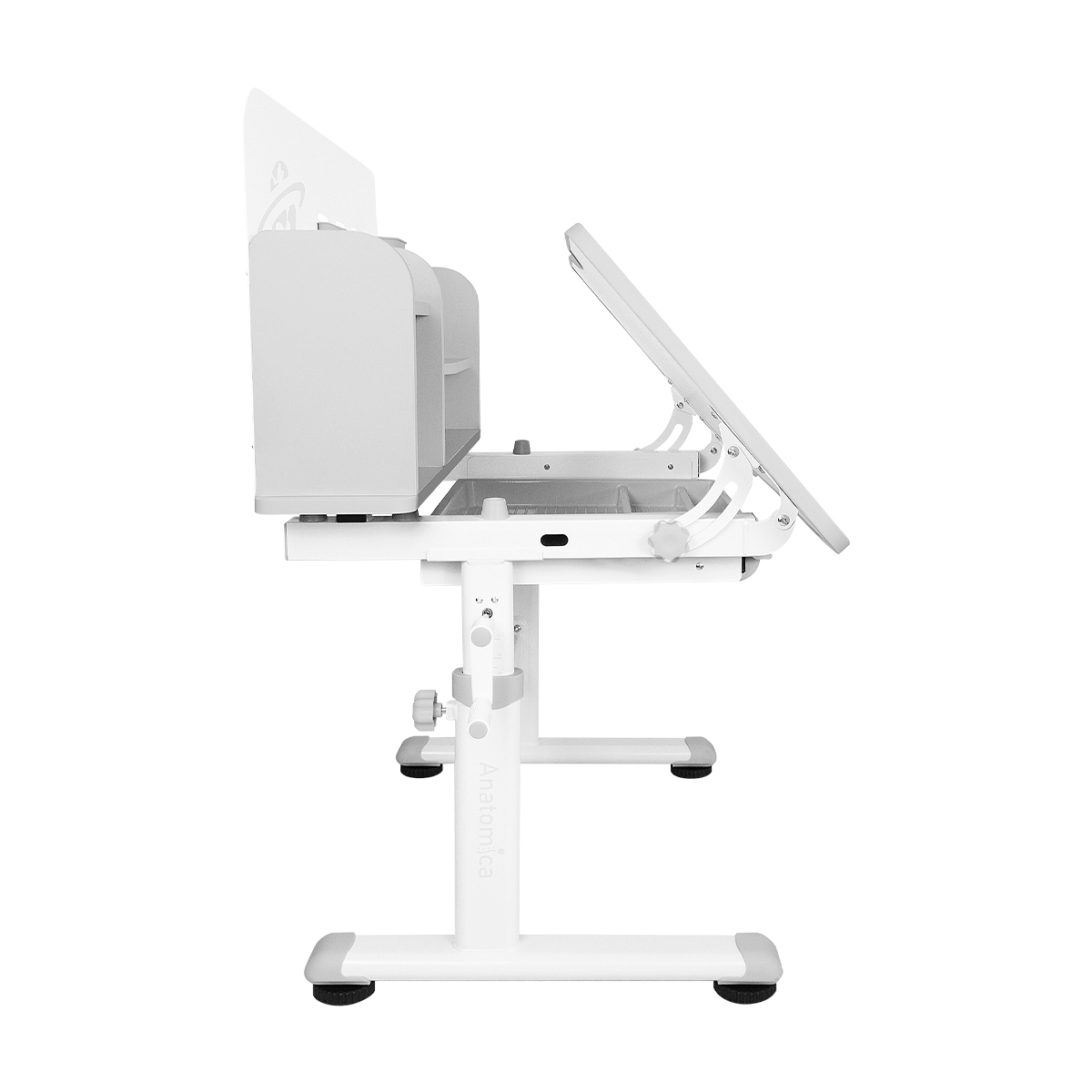 Комплект Anatomica Saturno парта + стул + надстройка + выдвижной ящик серый Комплект Anatomica Saturno парта + стул + надстройка + выдвижной ящик серый