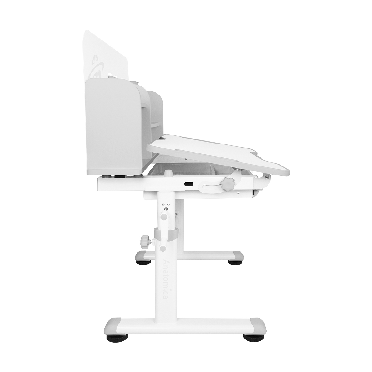 Комплект Anatomica Saturno парта + стул + надстройка + выдвижной ящик серый Комплект Anatomica Saturno парта + стул + надстройка + выдвижной ящик серый