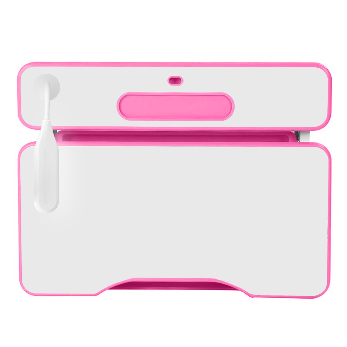 Комплект Anatomica Amata парта + стул + выдвижной ящик + подставка + светильник белый/розовый Комплект Anatomica Amata парта + стул + выдвижной ящик + подставка + светильник белый/розовый