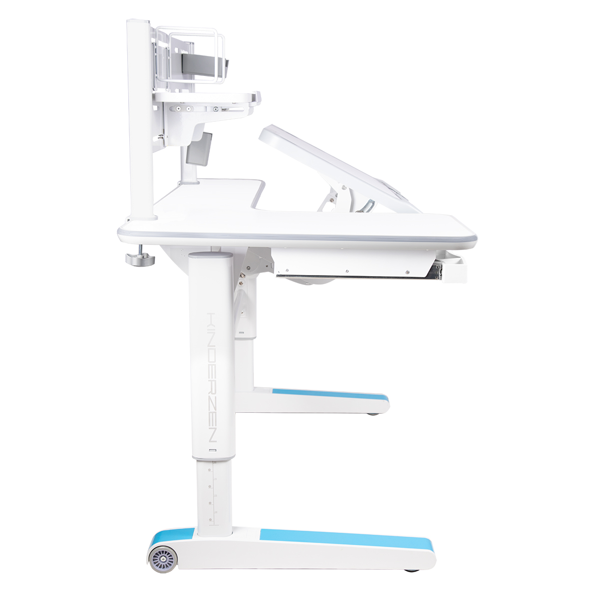 Kinderzen Variatica Plus парта + стеллаж + подставка для книг белый