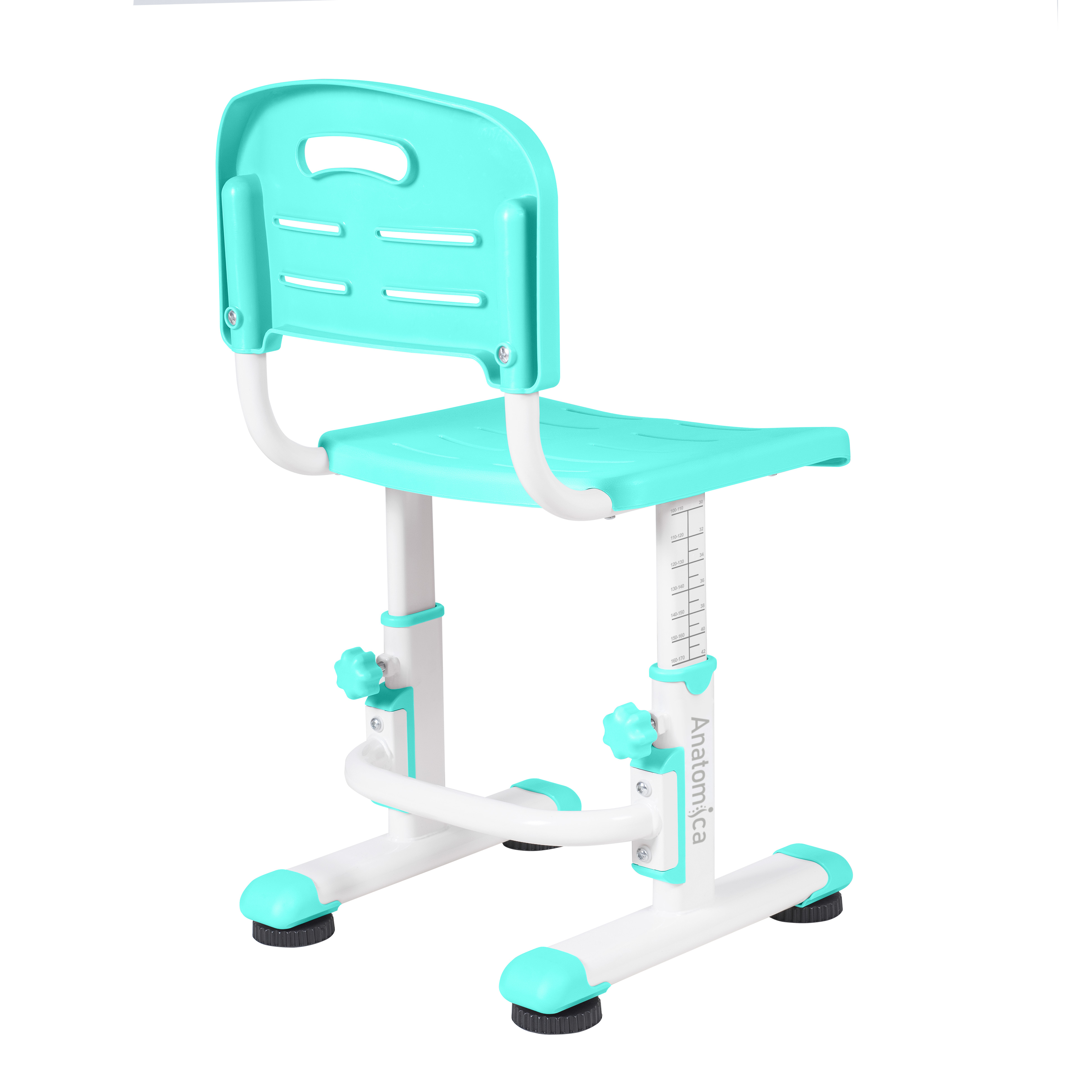 Комплект Anatomica Litra парта + стул + выдвижной ящик + подставка белый/зеленый Комплект Anatomica Litra парта + стул + выдвижной ящик + подставка белый/зеленый