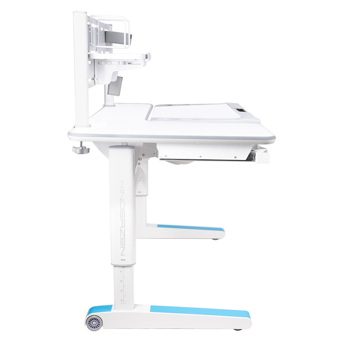 Kinderzen Variatica Plus парта + стеллаж + подставка для книг белый