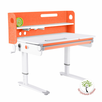 Детский стол Kinderzen Campina белый/оранжевый