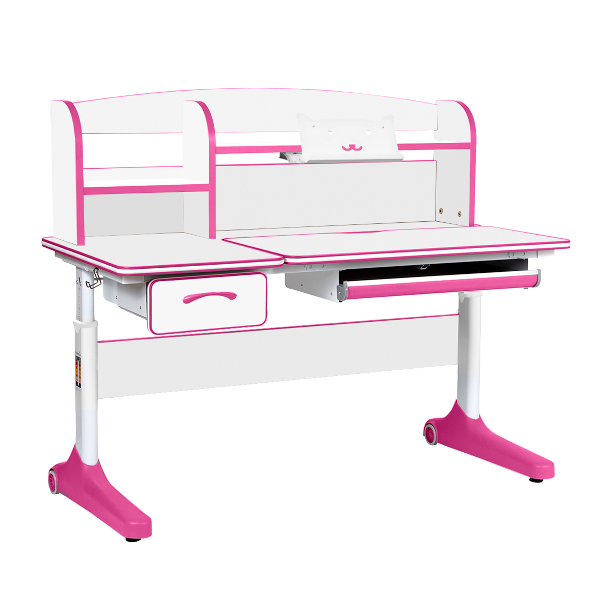 Растущая парта Anatomica Uniqa белый/розовый