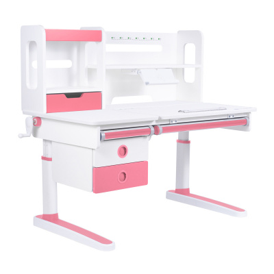 Детский стол Kinderzen Antinori Pro белый/розовый