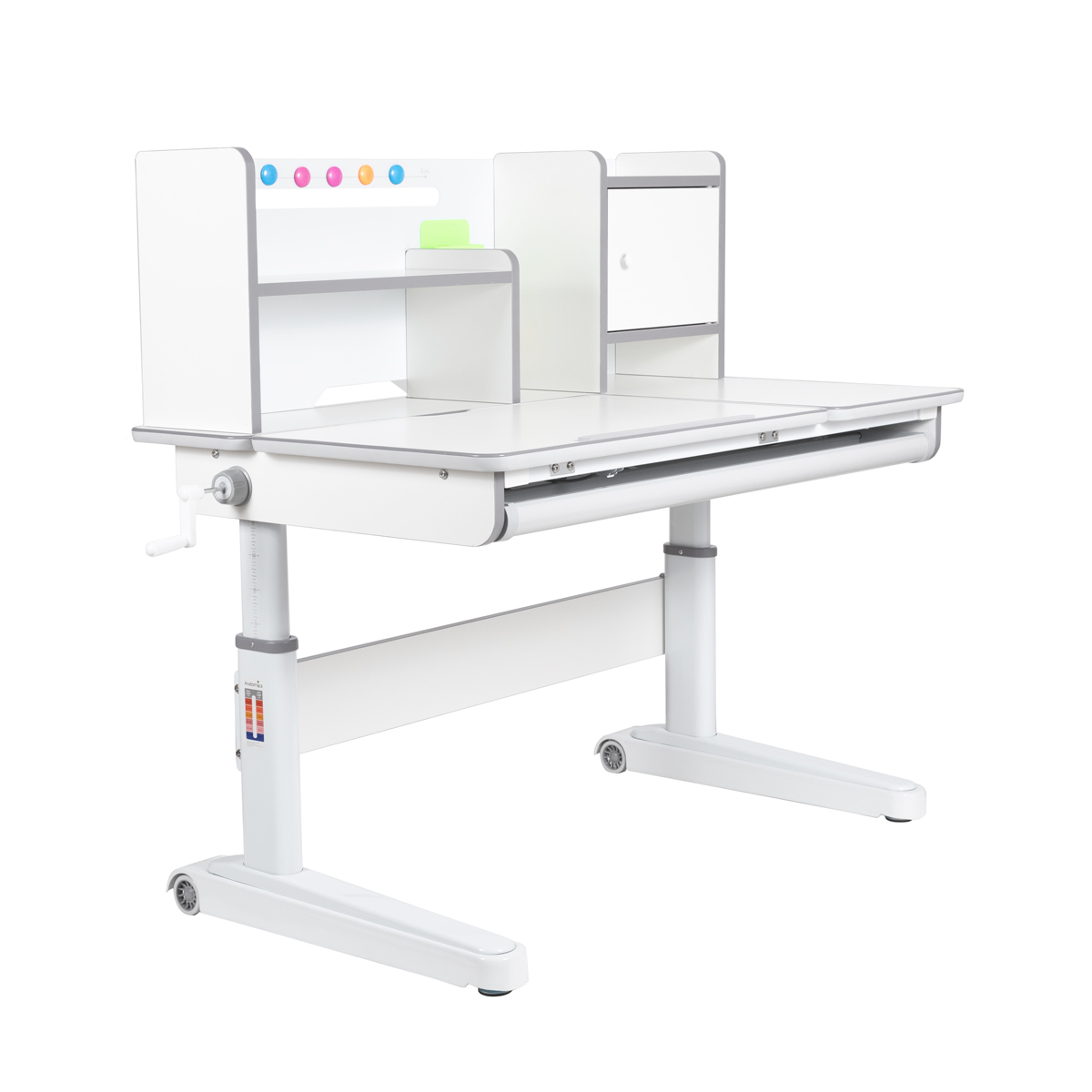 Парта Anatomica Premium Granda Plus с выкатной тумбой Отличник белый