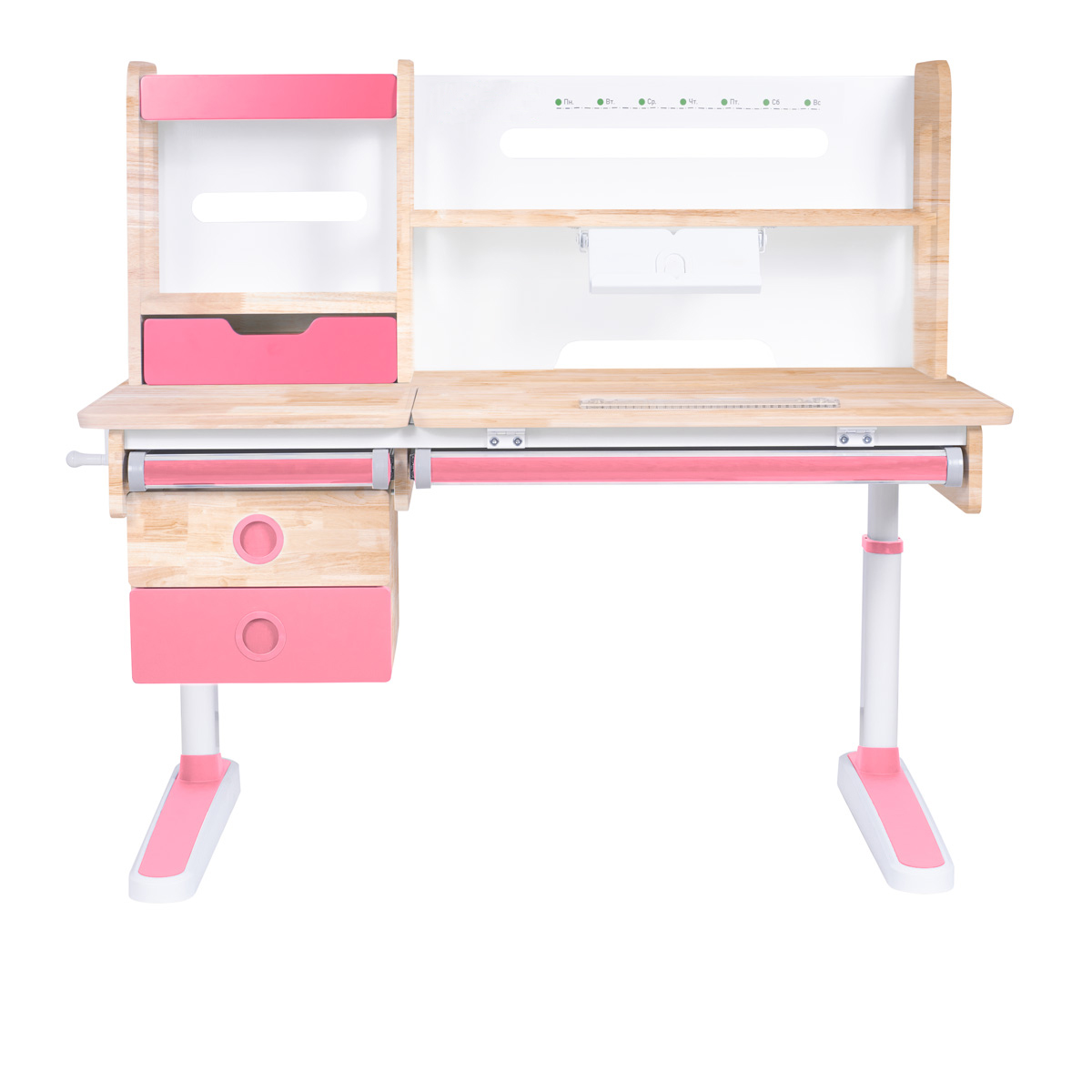 Детский стол Kinderzen Antinori Pro Wood бук/розовый