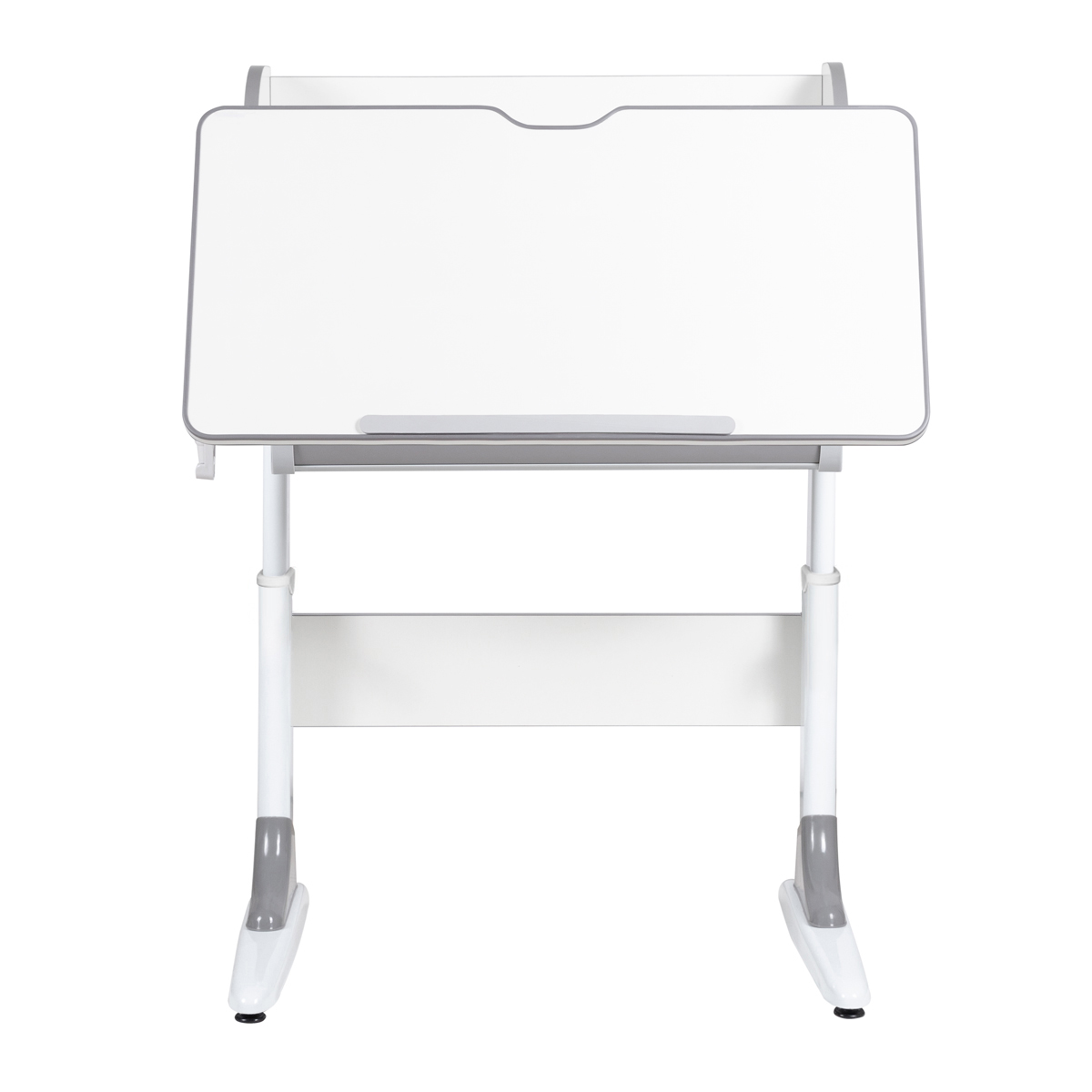 Комплект Anatomica Study-80 Lux парта + стул + надстройка + выдвижной ящик белый/серый с серым стулом Lux-02 Комплект Anatomica Study-80 Lux парта + стул + надстройка + выдвижной ящик белый/серый с серым стулом Lux-02