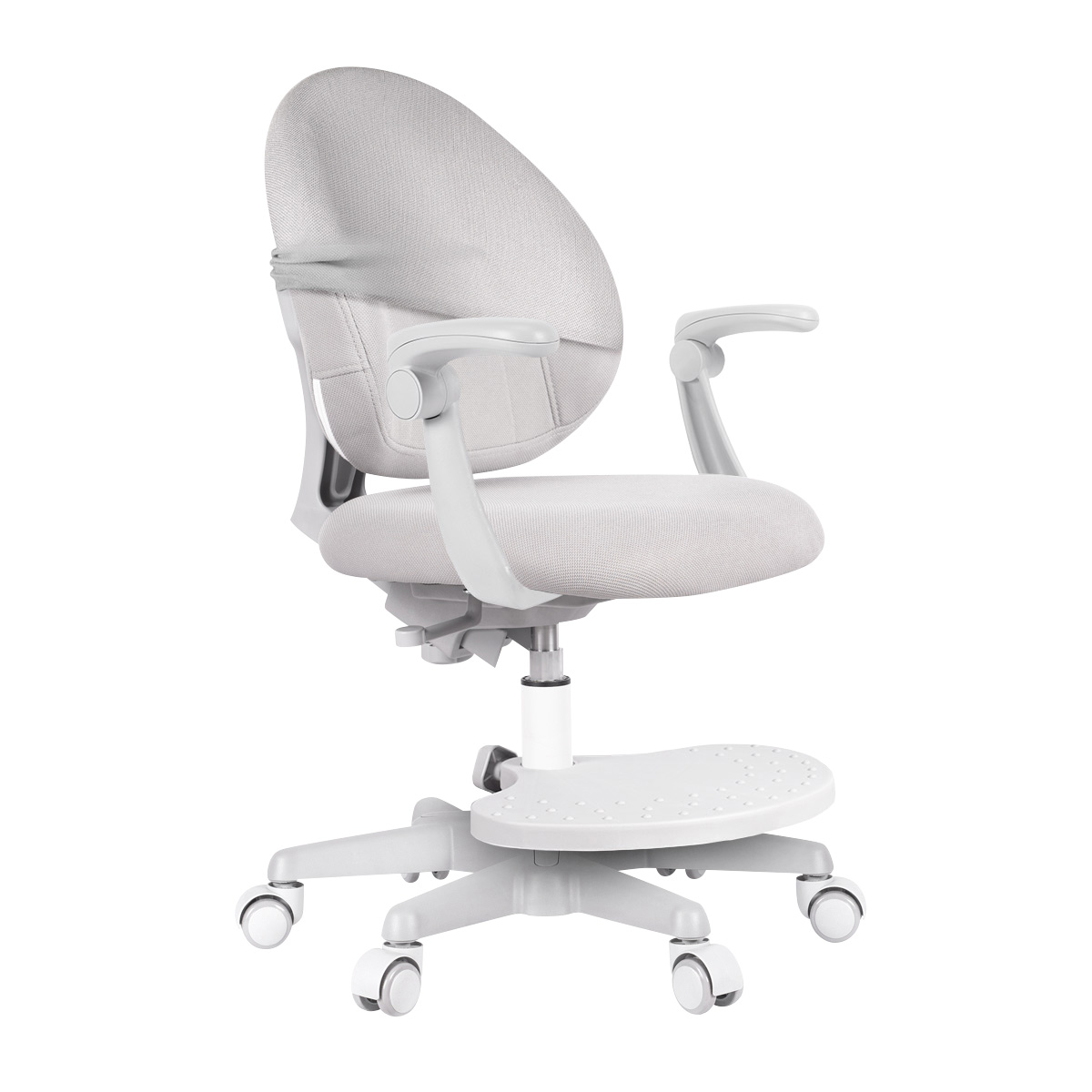 Детское кресло Anatomica Arriva с подлокотниками и подставкой для ног серый