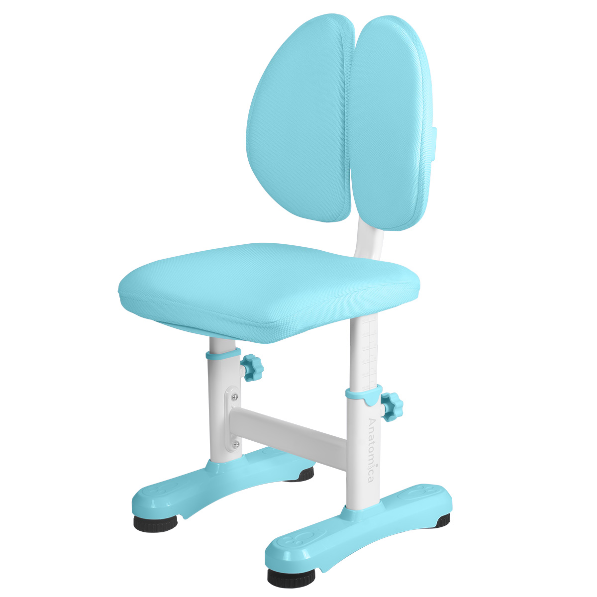 Комплект Anatomica Fiona парта + стул + надстройка + выдвижной ящик белый/голубой