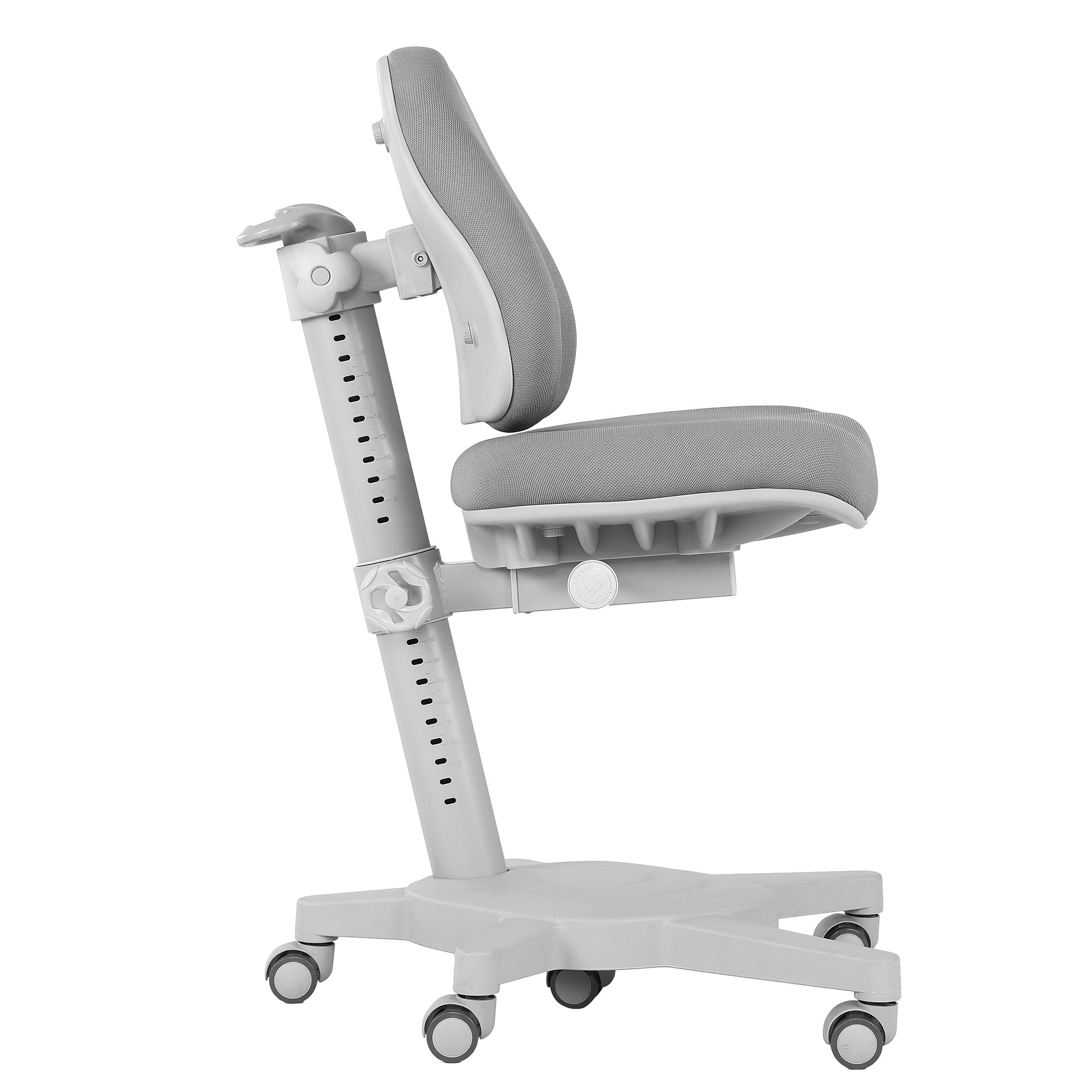 Комплект Anatomica Romana парта + кресло + надстройка + подставка для книг клен/серый с серым креслом Armata