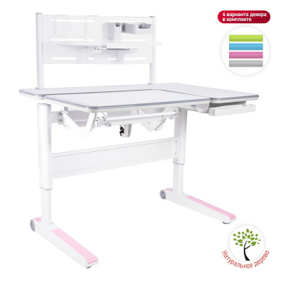Kinderzen Ergomatica Plus парта + стеллаж + подставка для книг белый Kinderzen Ergomatica Plus парта + стеллаж + подставка для книг белый