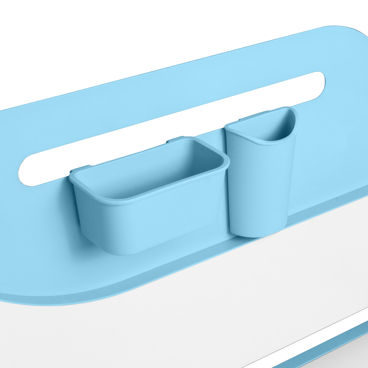 Комплект Anatomica Amadeo парта + стул + надстройка + выдвижной ящик голубой