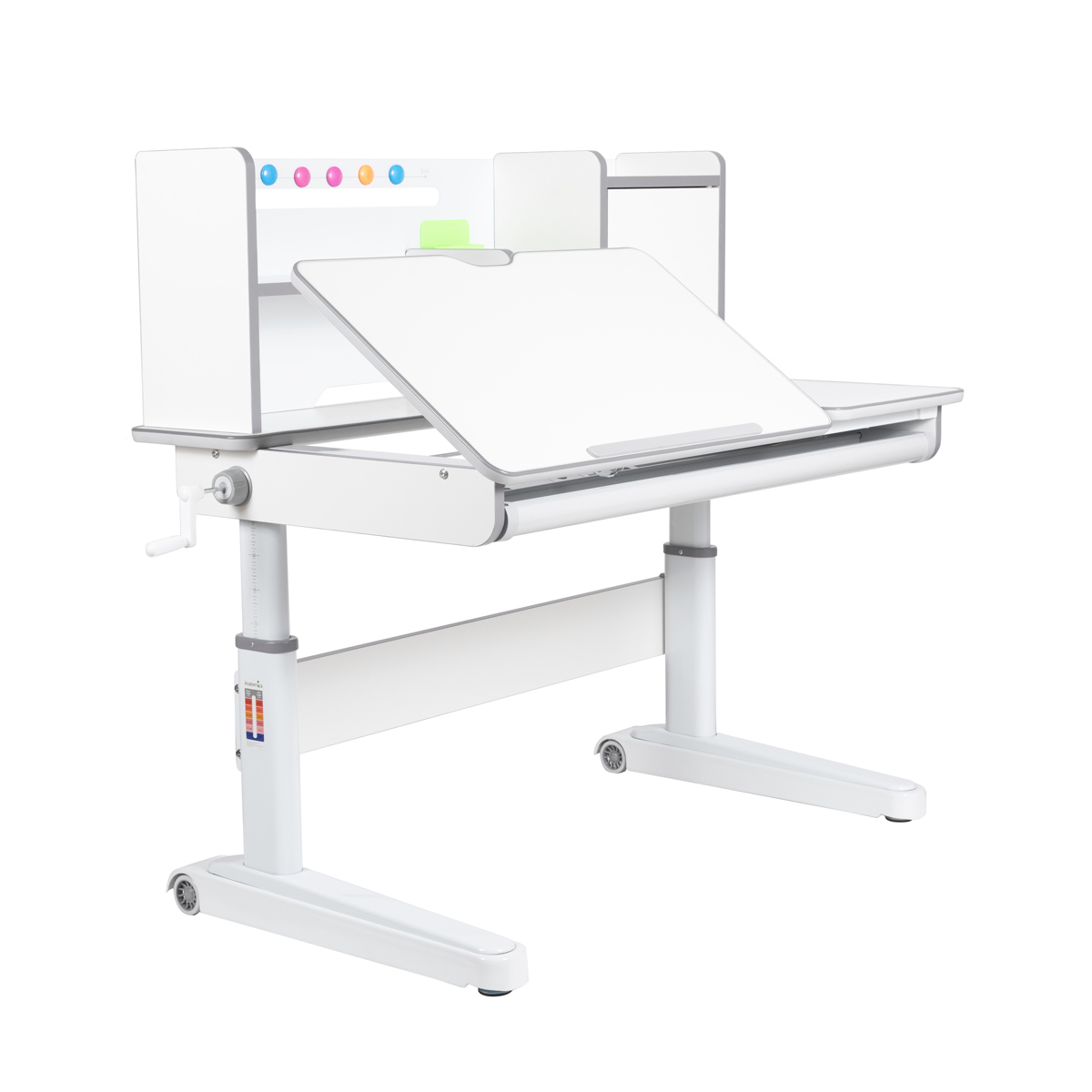 Парта Anatomica Premium Granda Plus с выкатной тумбой Отличник белый