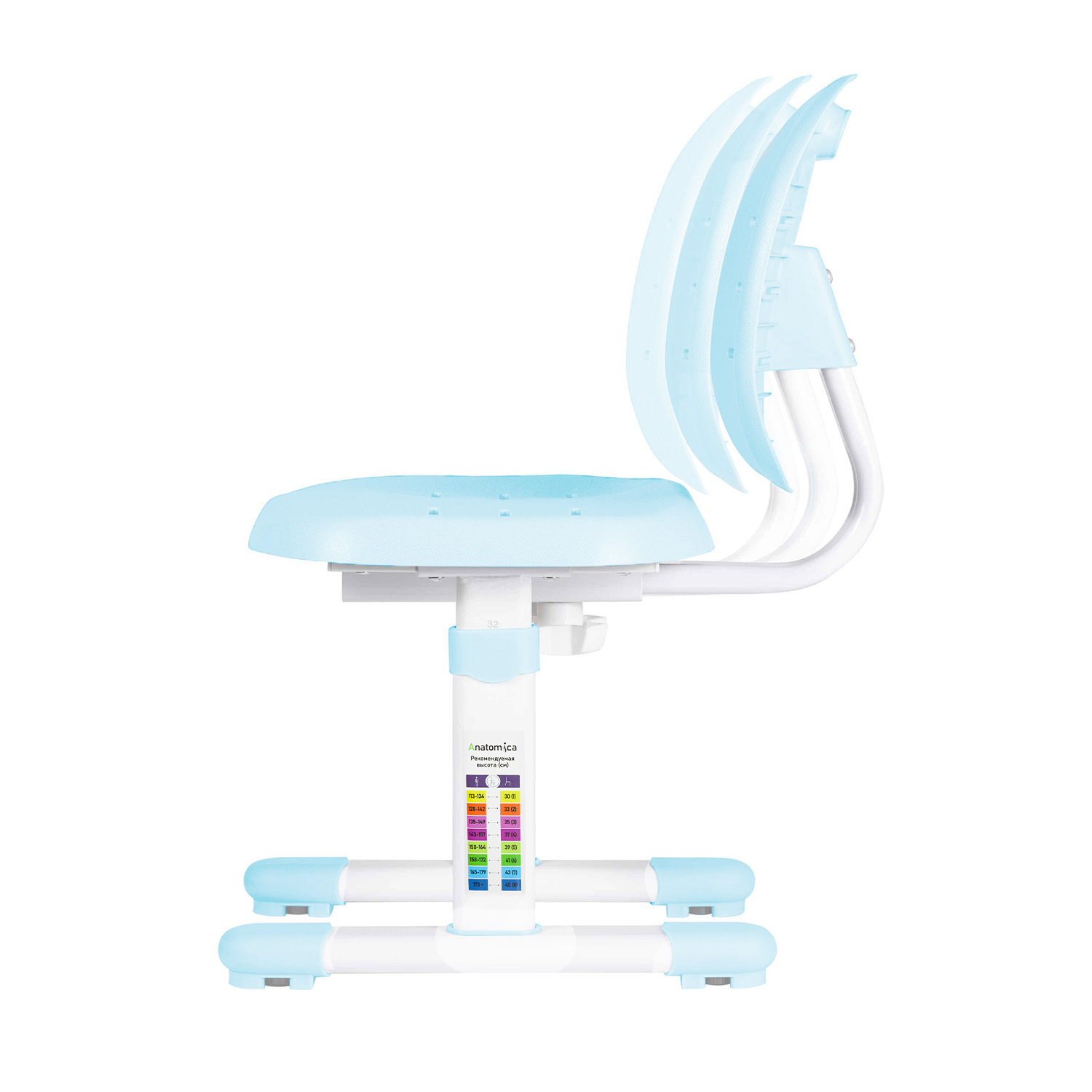 Растущий стул Anatomica Lux Pro голубой