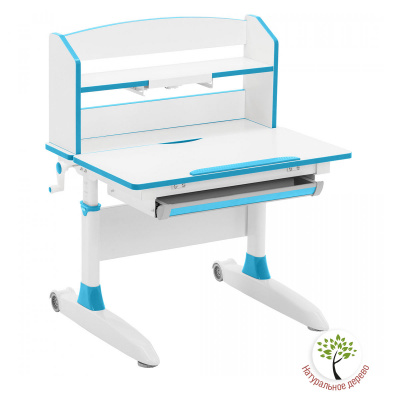 Парта-трансформер Anatomica Vanga белый/голубой