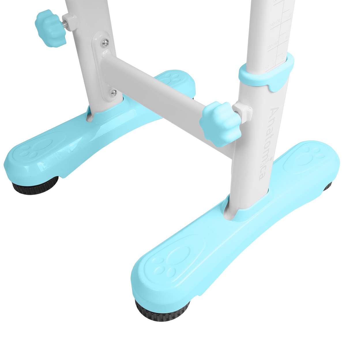 Комплект Anatomica Fiona парта + стул + надстройка + выдвижной ящик белый/голубой