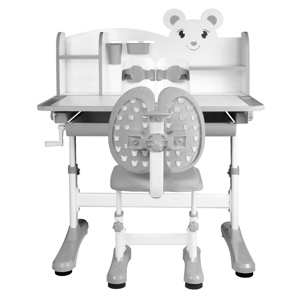 Комплект Anatomica Umka XL парта + стул + надстройка + выдвижной ящик + подставка для книг белый/серый Комплект Anatomica Umka XL парта + стул + надстройка + выдвижной ящик + подставка для книг белый/серый