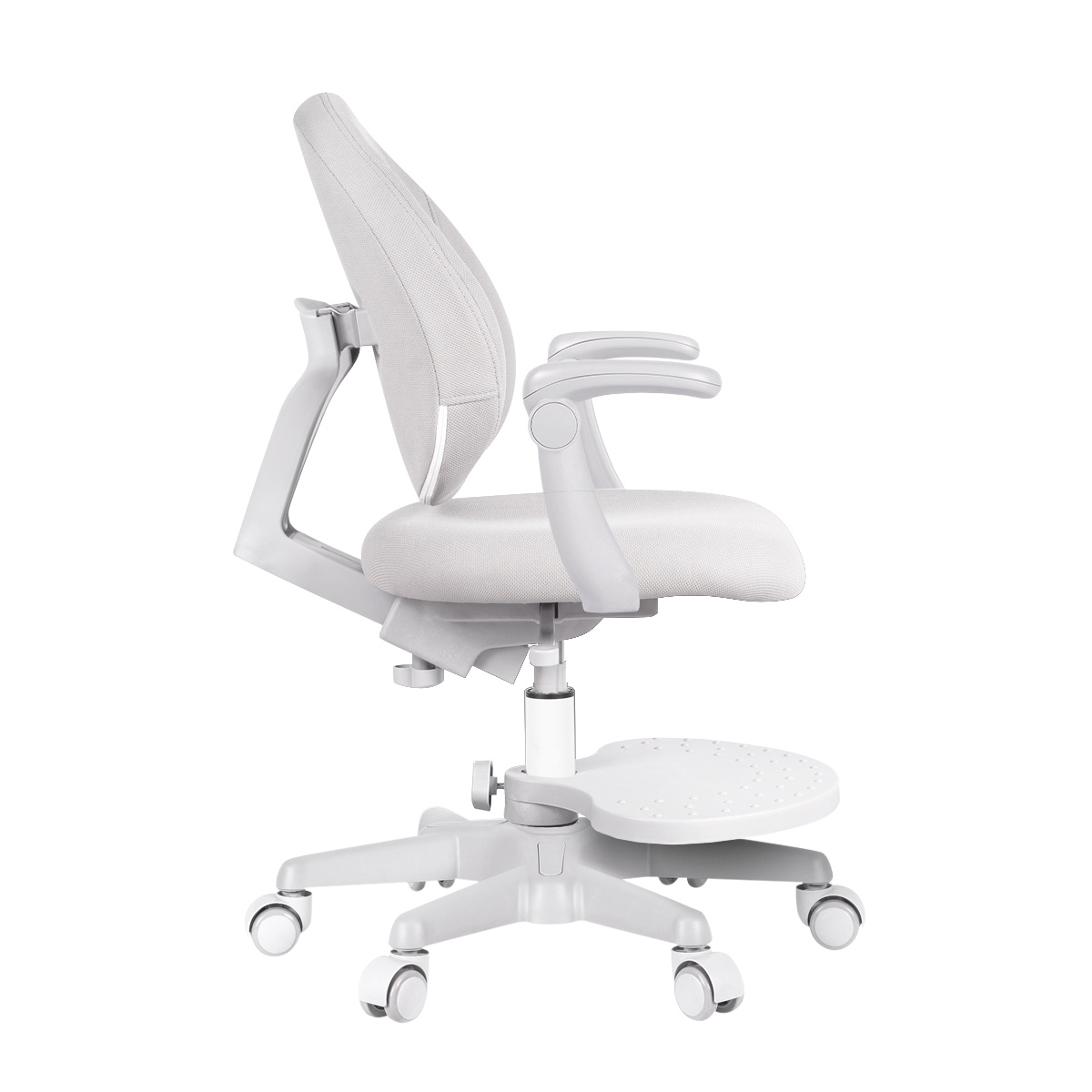 Детское кресло Anatomica Arriva с подлокотниками и подставкой для ног серый