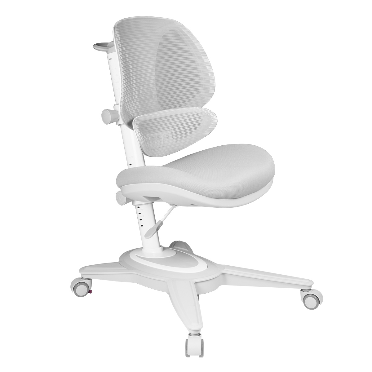 Комплект Anatomica Study-120 Lux парта + кресло + надстройка + органайзер + ящик клен/серый с серым креслом Funken