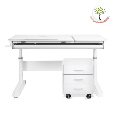 Парта Anatomica Premium Granda с выкатной тумбой Отличник белый