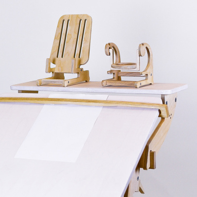 Съёмная верхняя полка для парты Ergolife Duo белый дуб