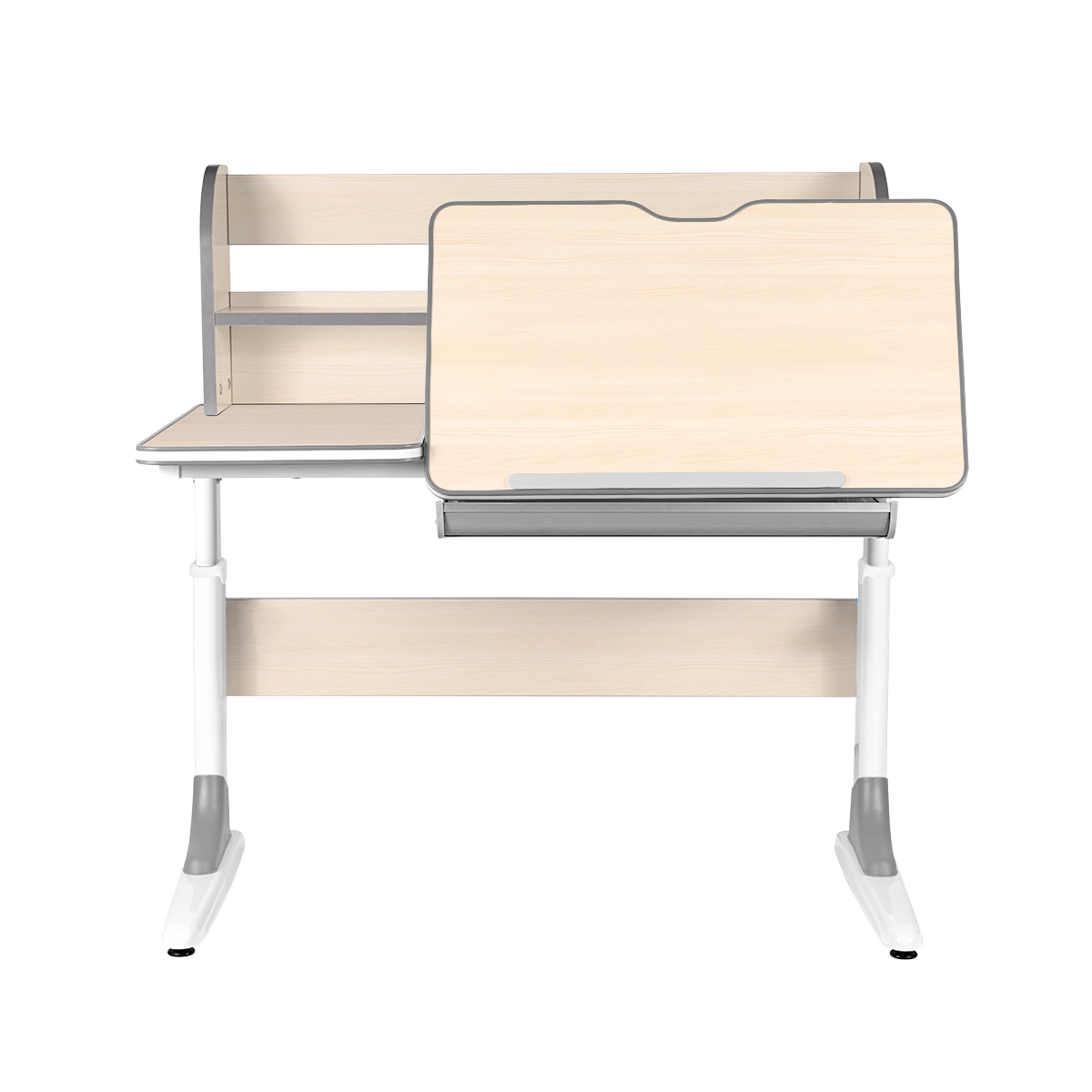 Комплект Anatomica Study-100 Lux парта + кресло + органайзер клен/серый с серым креслом Funken