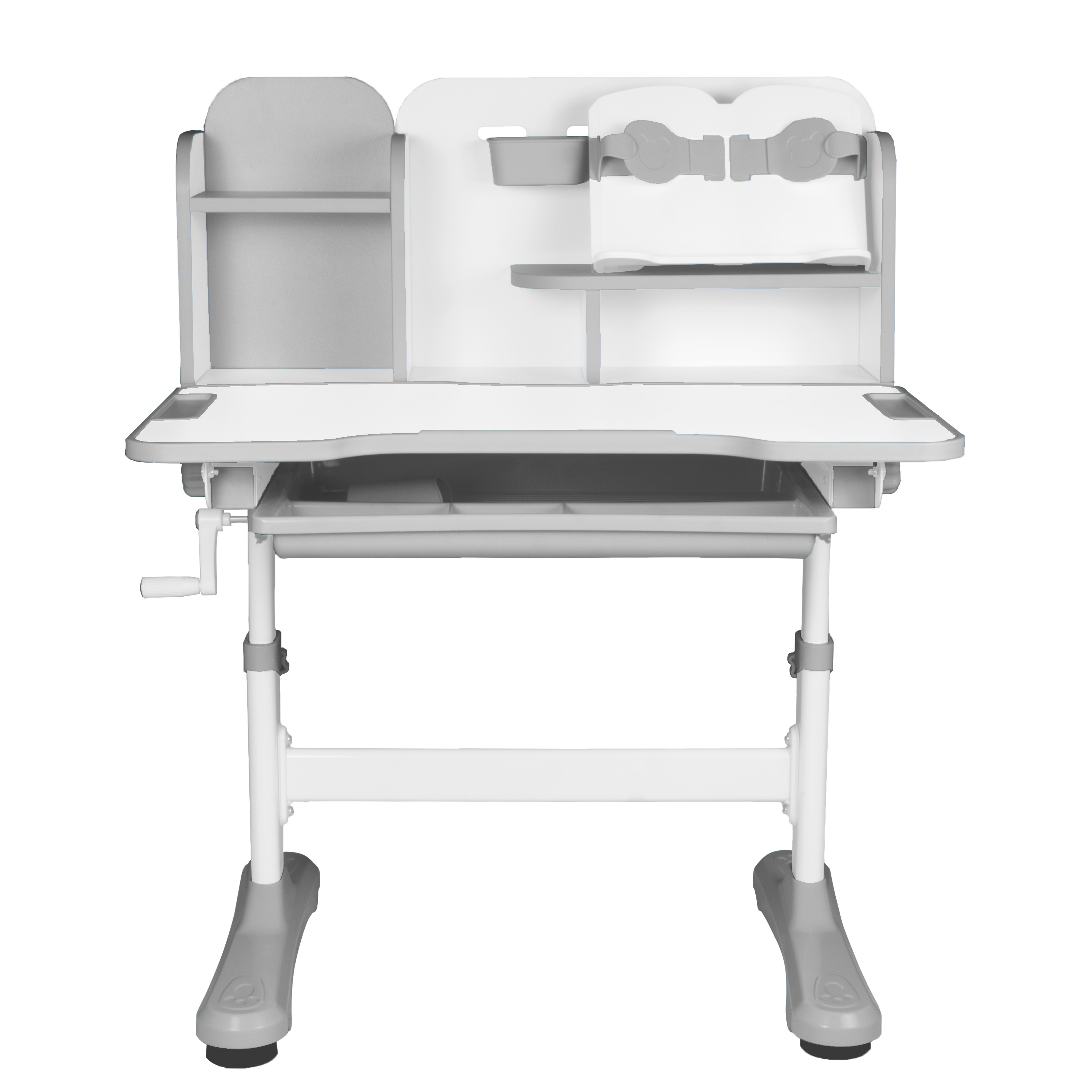Комплект Anatomica Umka парта + стул + надстройка + выдвижной ящик + подставка для книг белый/серый Комплект Anatomica Umka парта + стул + надстройка + выдвижной ящик + подставка для книг белый/серый