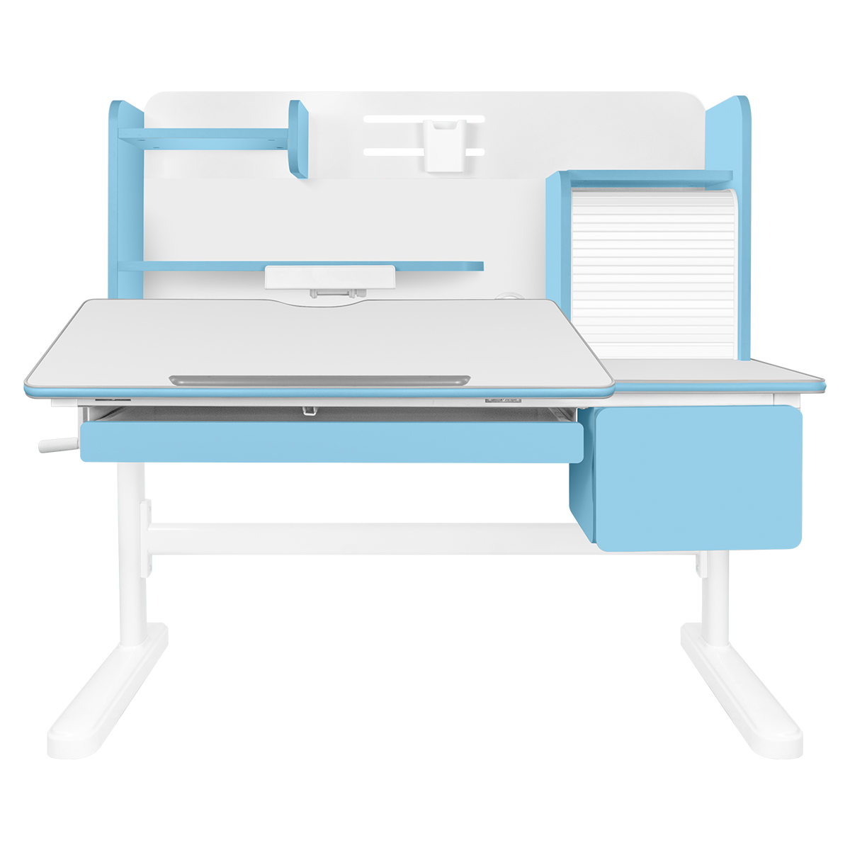 Детский стол Kinderzen Maximus белый/голубой