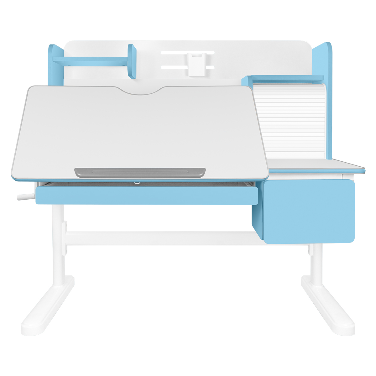 Детский стол Kinderzen Maximus белый/голубой