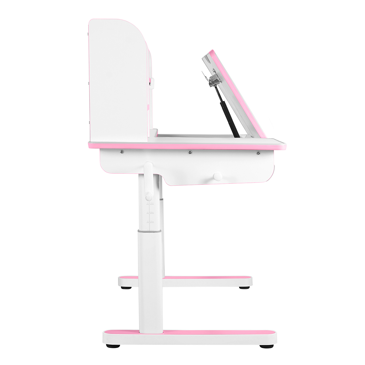 Комплект Kinderzen Gaudi Plus парта + кресло белый/розовый c розовым креслом Anatomica Armata