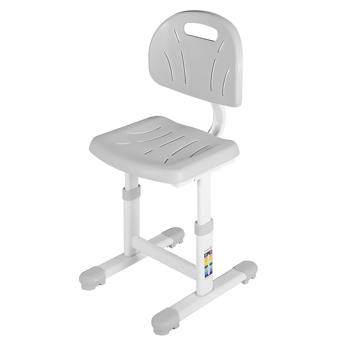 Комплект Anatomica Study-100 парта + стул белый/серый с серым стулом Lux-02