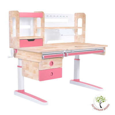 Детский стол Kinderzen Antinori Pro Wood бук/розовый