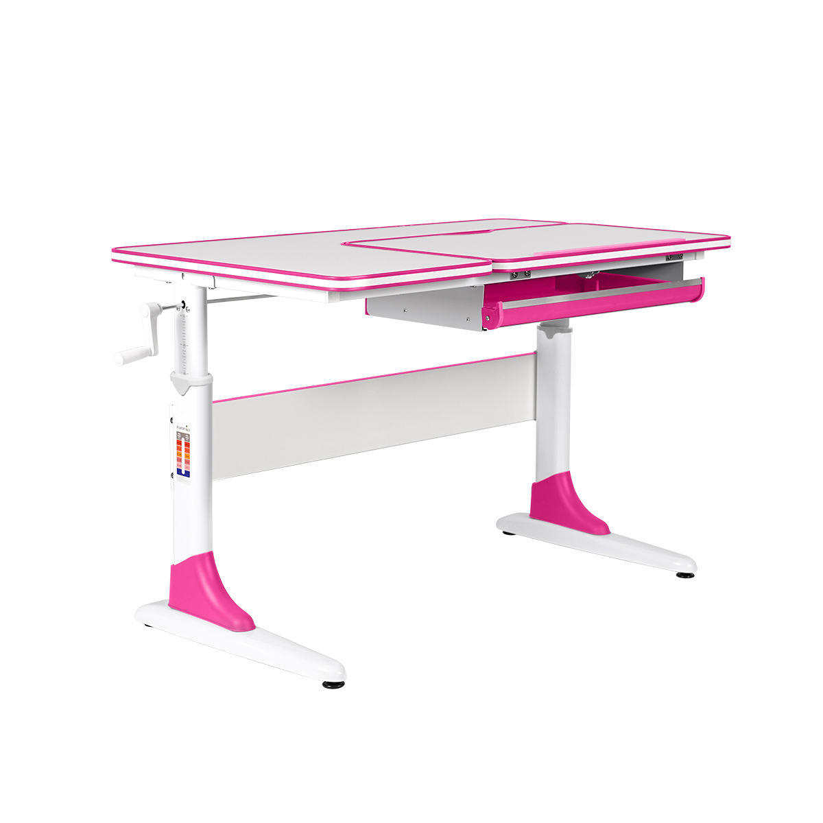 Растущая парта Anatomica Study-100 белый/розовый