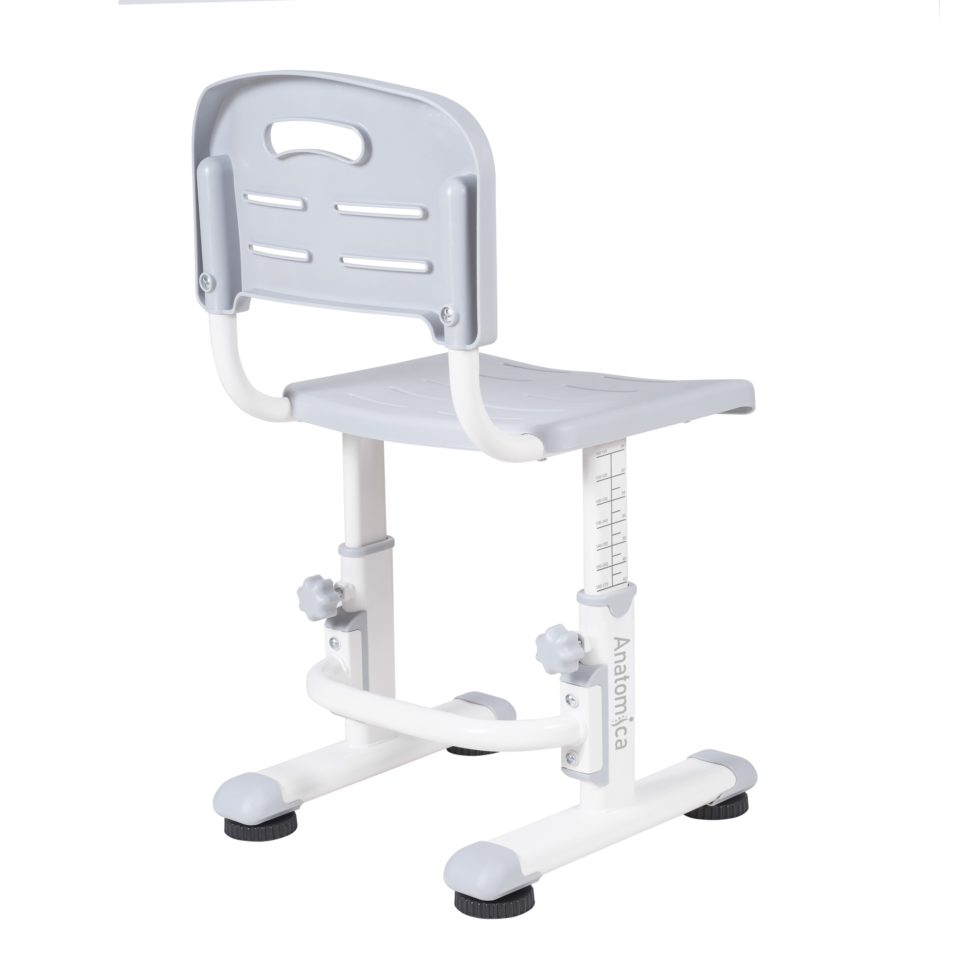 Комплект Anatomica Litra парта + стул + выдвижной ящик + подставка белый/серый