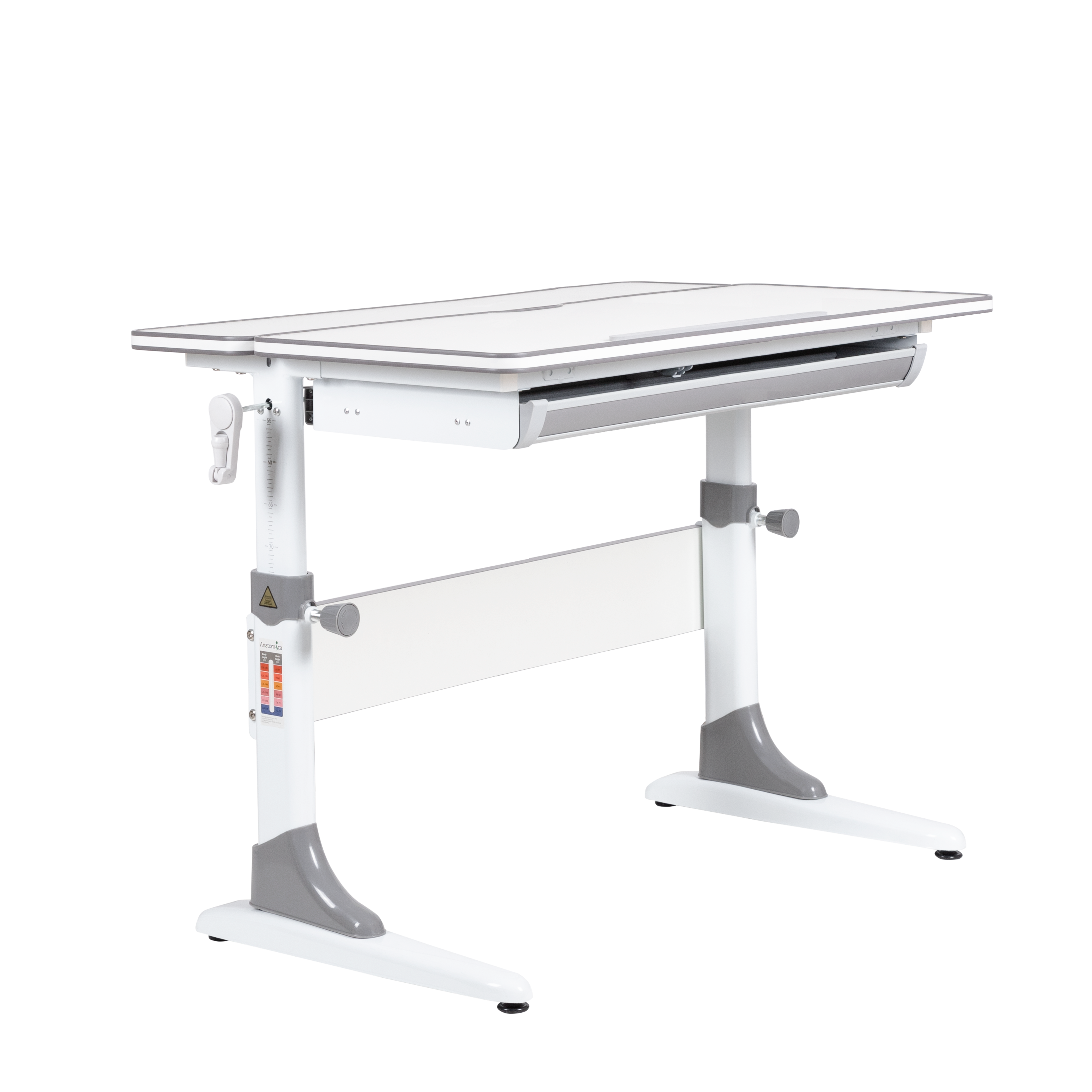 Растущая парта Anatomica Study-90 белый/серый