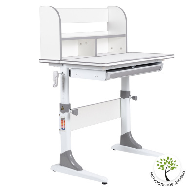 Растущая парта Anatomica Study-70 Lux белый/серый
