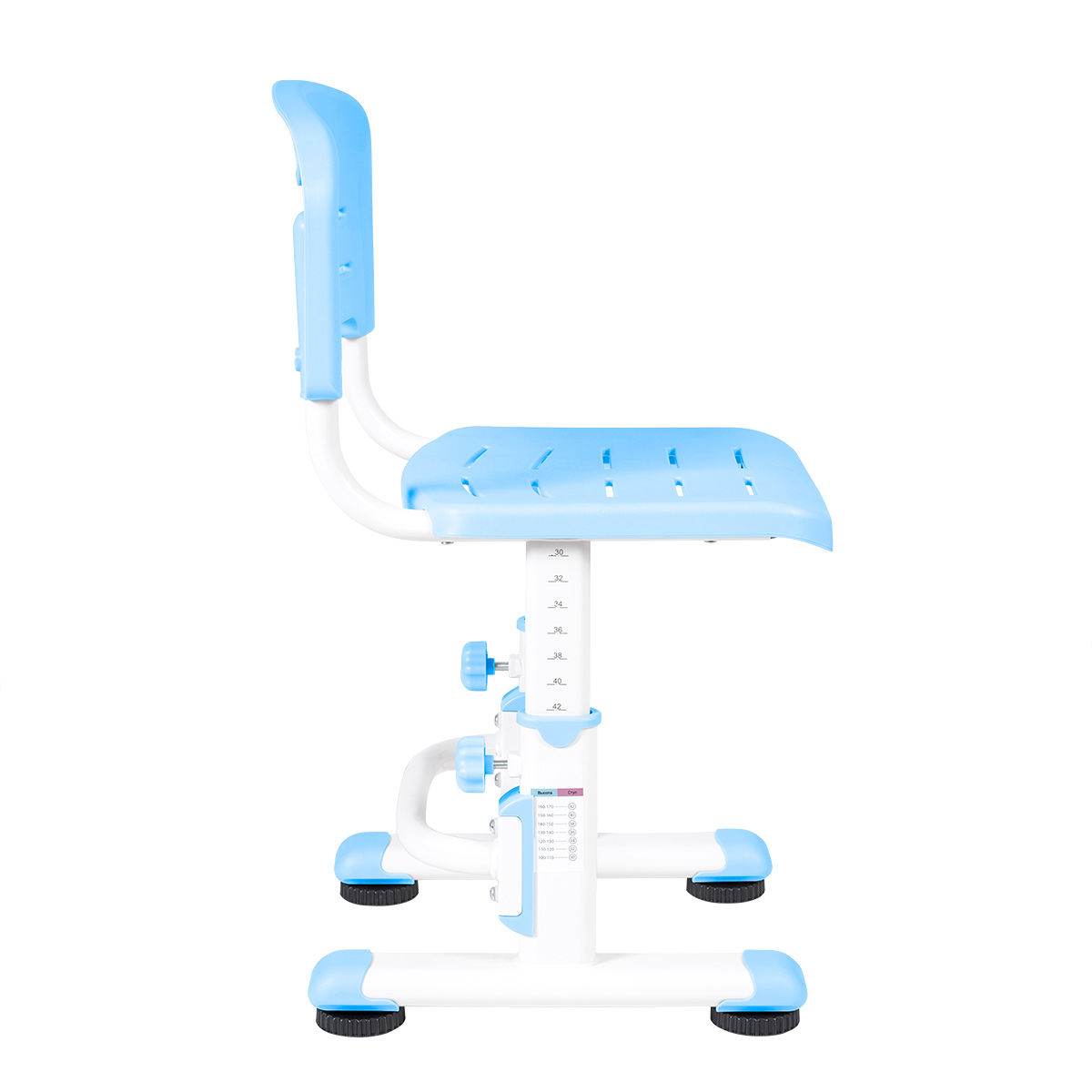 Комплект Anatomica Punto парта + стул + выдвижной ящик белый/голубой Комплект Anatomica Punto парта + стул + выдвижной ящик белый/голубой