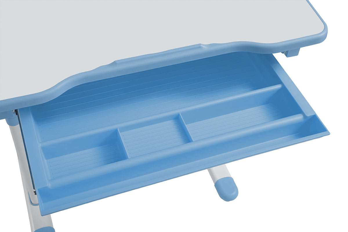 Комплект Anatomica Picola парта + стул + выдвижной ящик белый/голубой Комплект Anatomica Picola парта + стул + выдвижной ящик белый/голубой