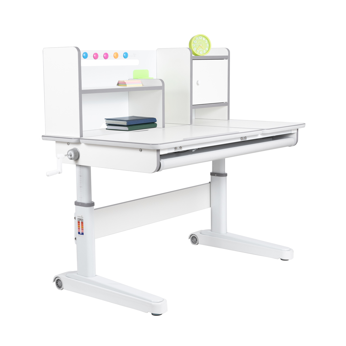 Парта Anatomica Premium Granda Plus с выкатной тумбой Отличник белый