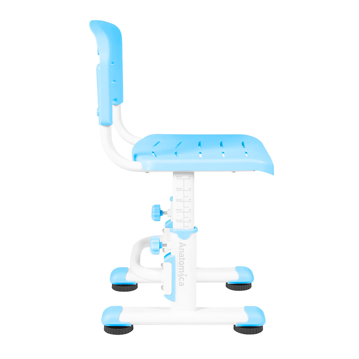 Комплект Anatomica Legare парта + стул + надстройка + выдвижной ящик белый/голубой Комплект Anatomica Legare парта + стул + надстройка + выдвижной ящик белый/голубой