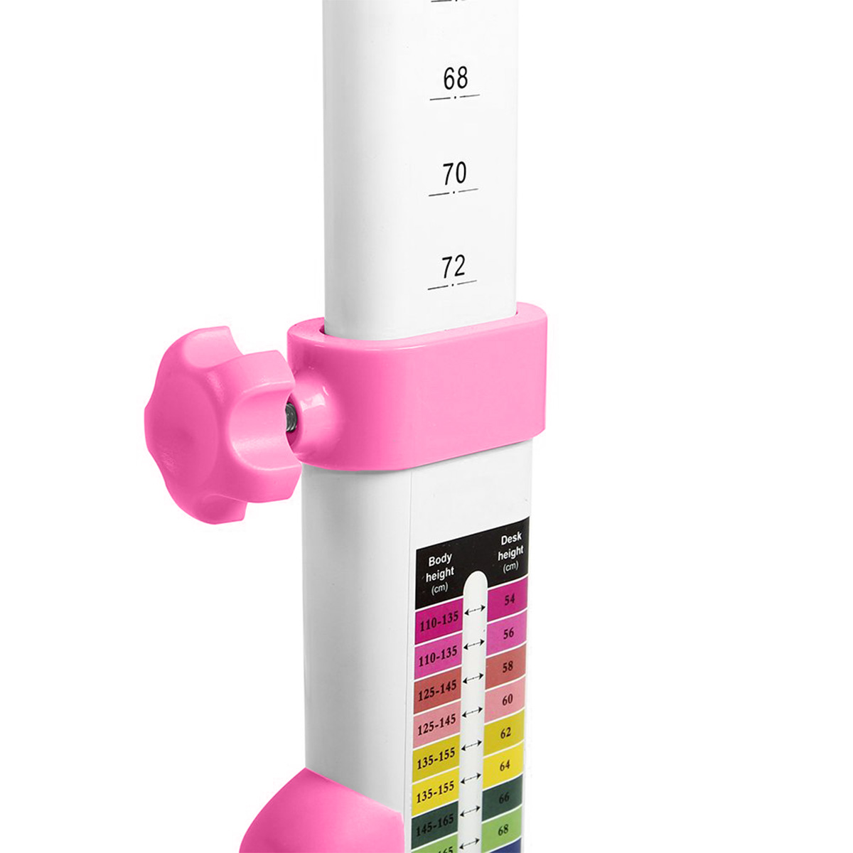 Комплект Anatomica Amata парта + стул + выдвижной ящик + подставка + светильник белый/розовый