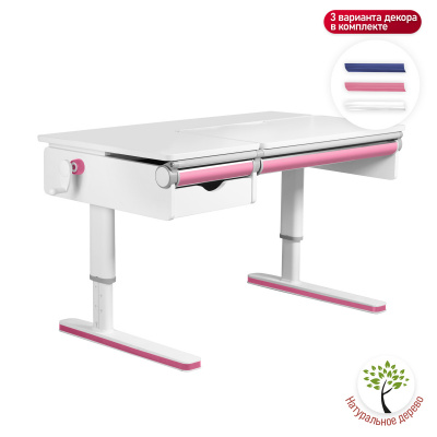 Детский стол Kinderzen Wunderkind Lite Multicolor белый серый/голубой/розовый