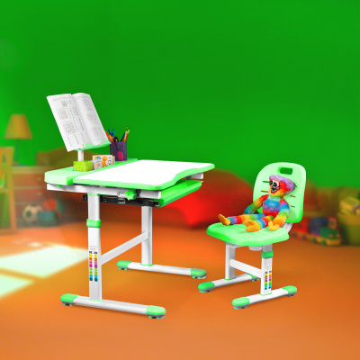 Комплект Anatomica Ara парта + стул + подставка для книг + выдвижной органайзер белый/зеленый Комплект Anatomica Ara парта + стул + подставка для книг + выдвижной органайзер белый/зеленый
