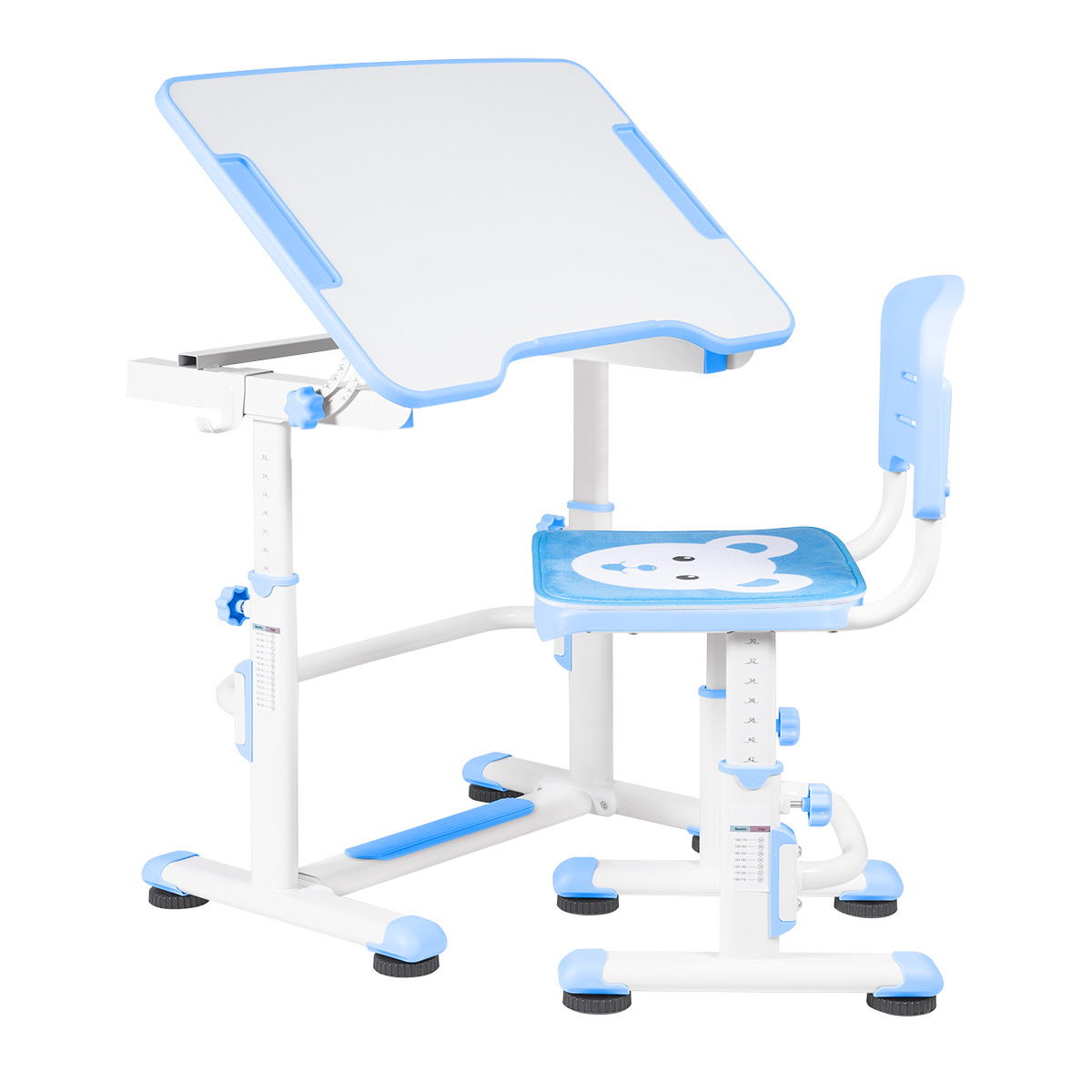 Комплект Anatomica Punto Lite парта + стул белый/голубой Комплект Anatomica Punto Lite парта + стул белый/голубой