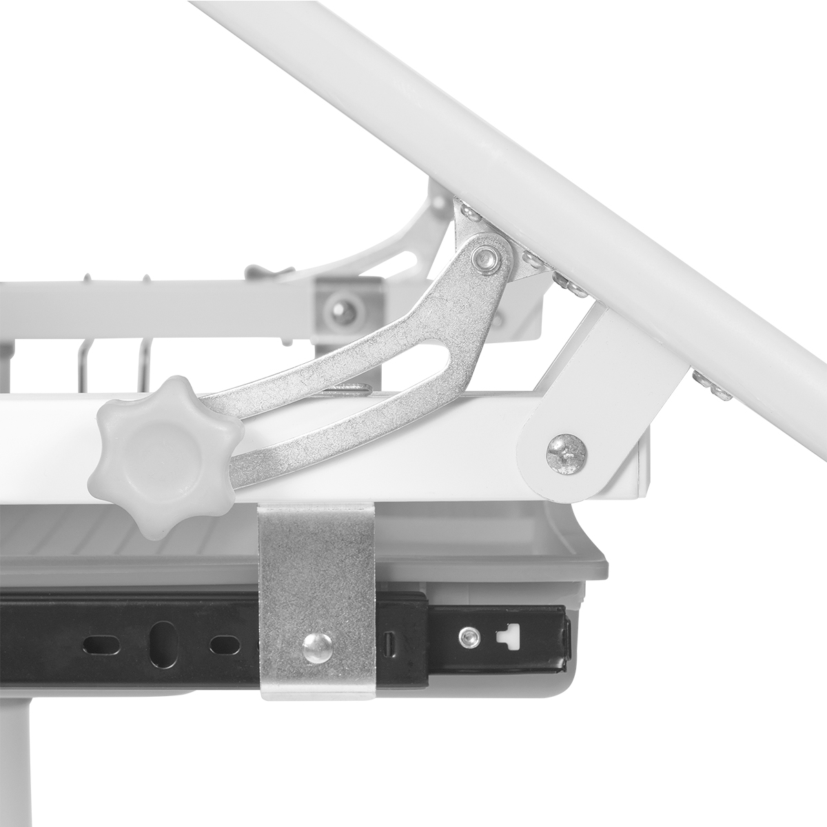 Комплект Anatomica Vitera парта + стул + выдвижной ящик + подставка белый/серый Комплект Anatomica Vitera парта + стул + выдвижной ящик + подставка белый/серый