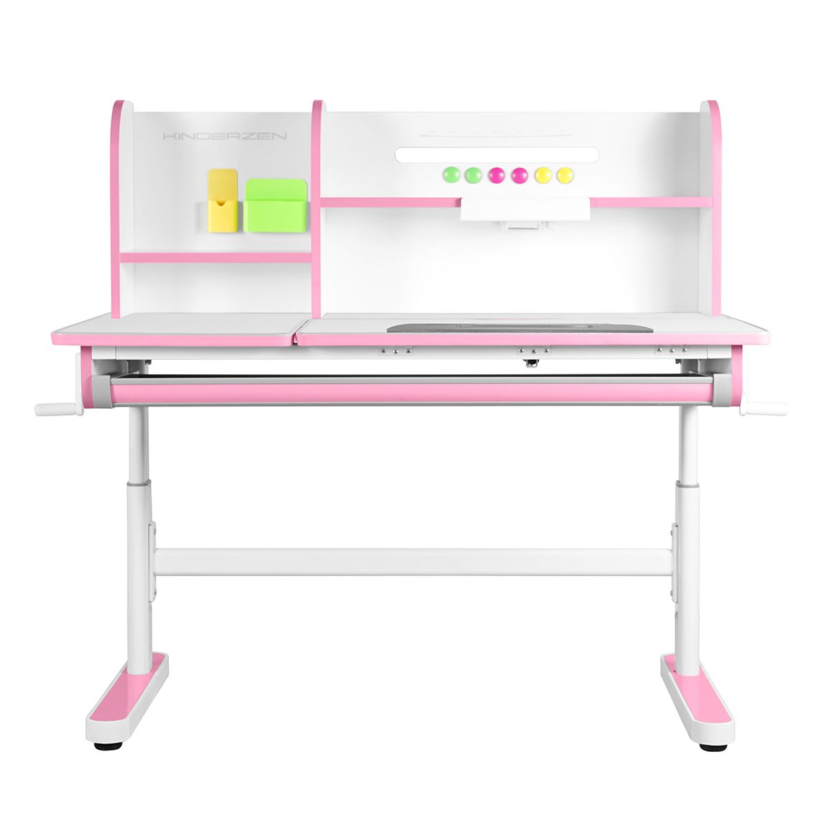 Детский стол Kinderzen Gaudi Plus белый/розовый
