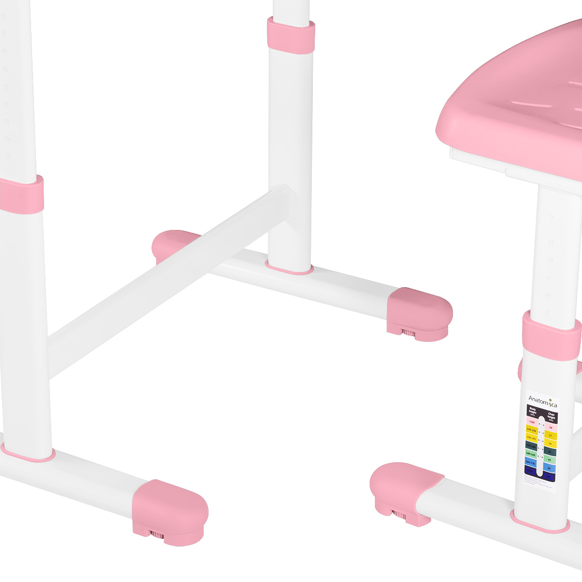 Комплект Anatomica Karina Lite парта + стул белый/светло-розовый Комплект Anatomica Karina Lite парта + стул белый/светло-розовый