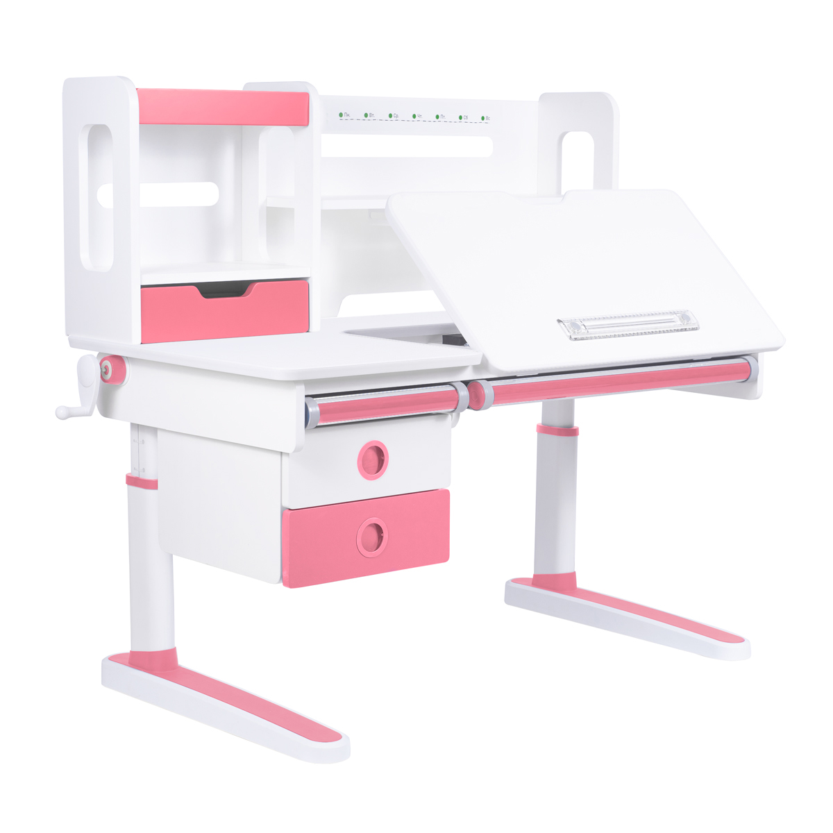 Детский стол Kinderzen Antinori Pro белый/розовый