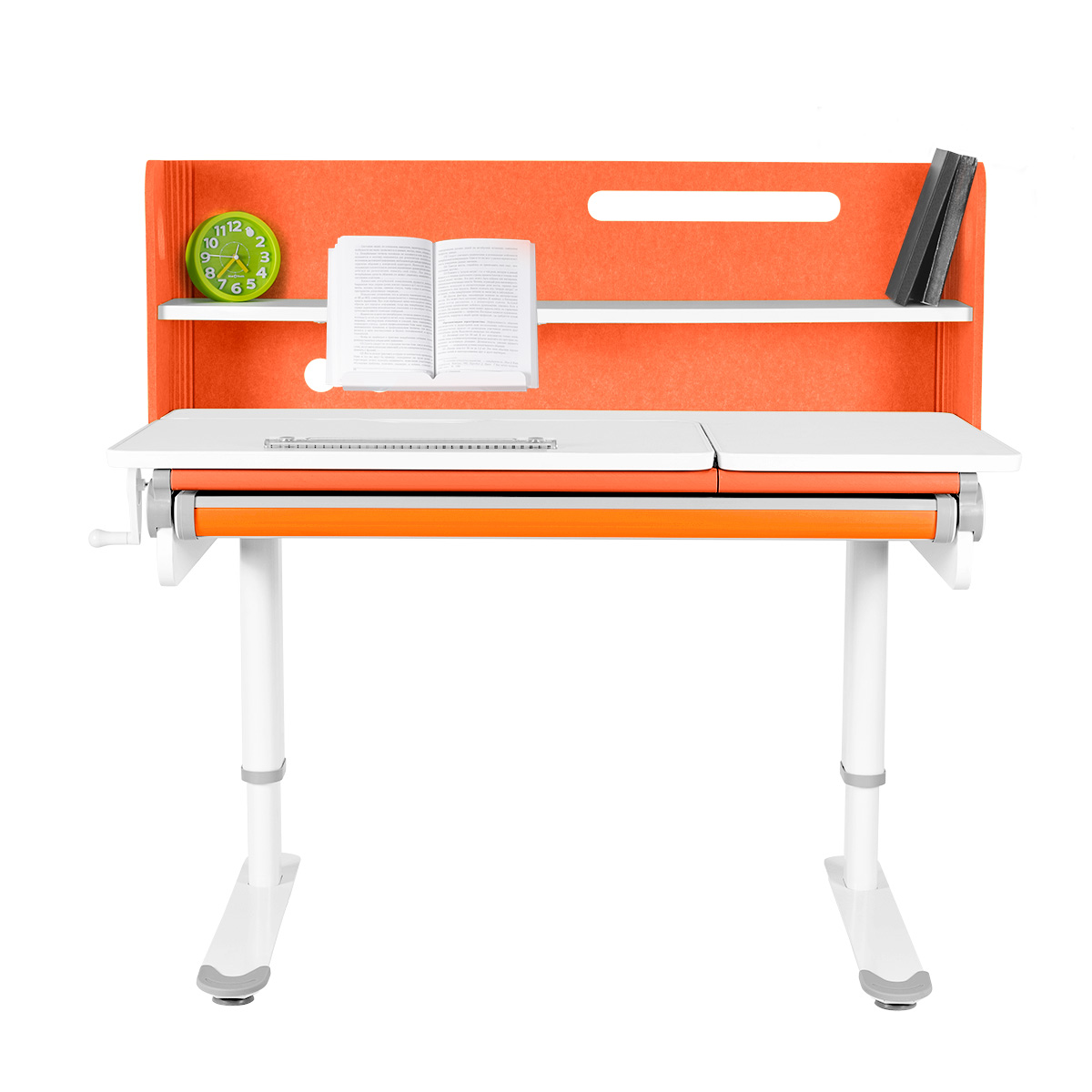 Детский стол Kinderzen Campina белый/оранжевый